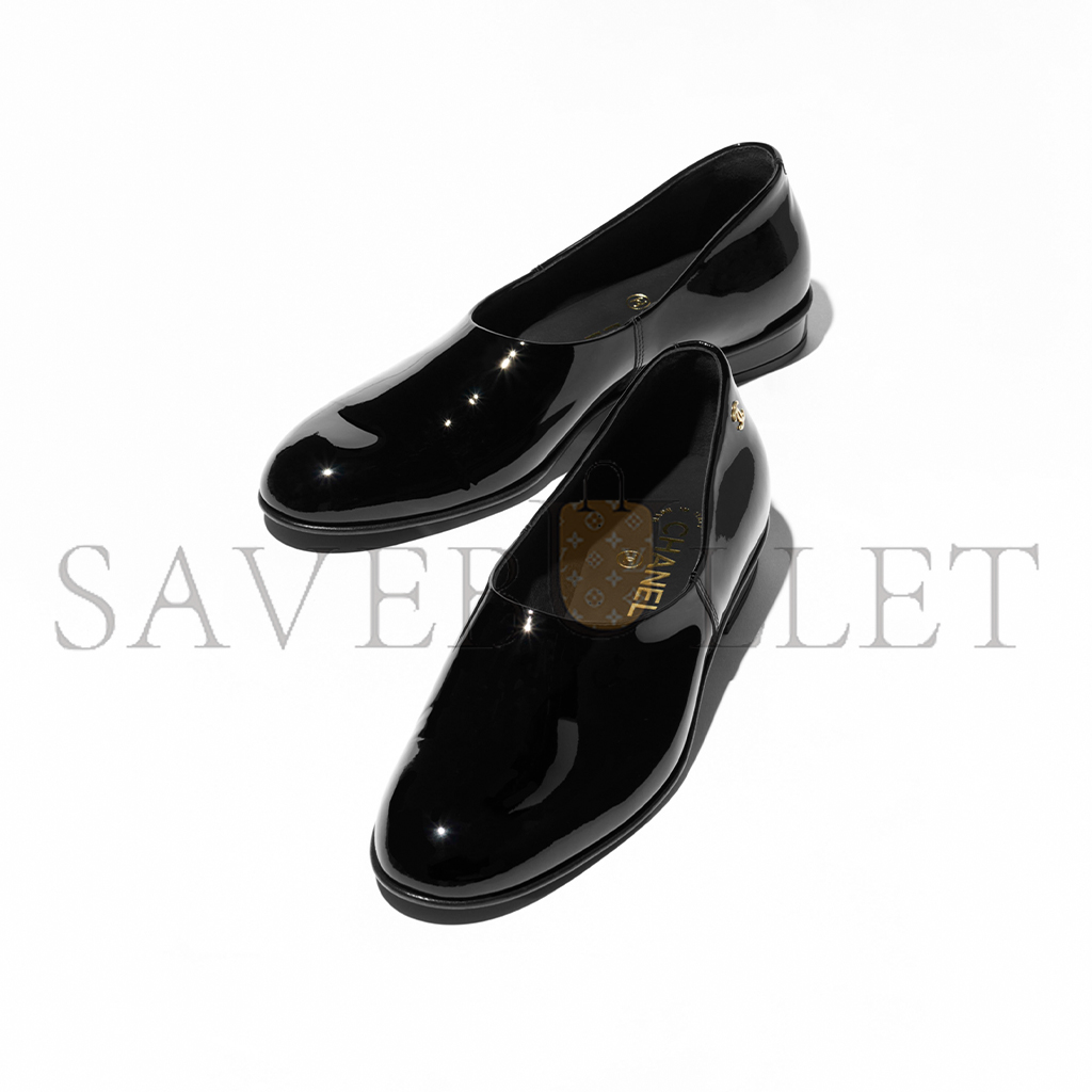 Ch*el moccasins patent calfskin black g46194